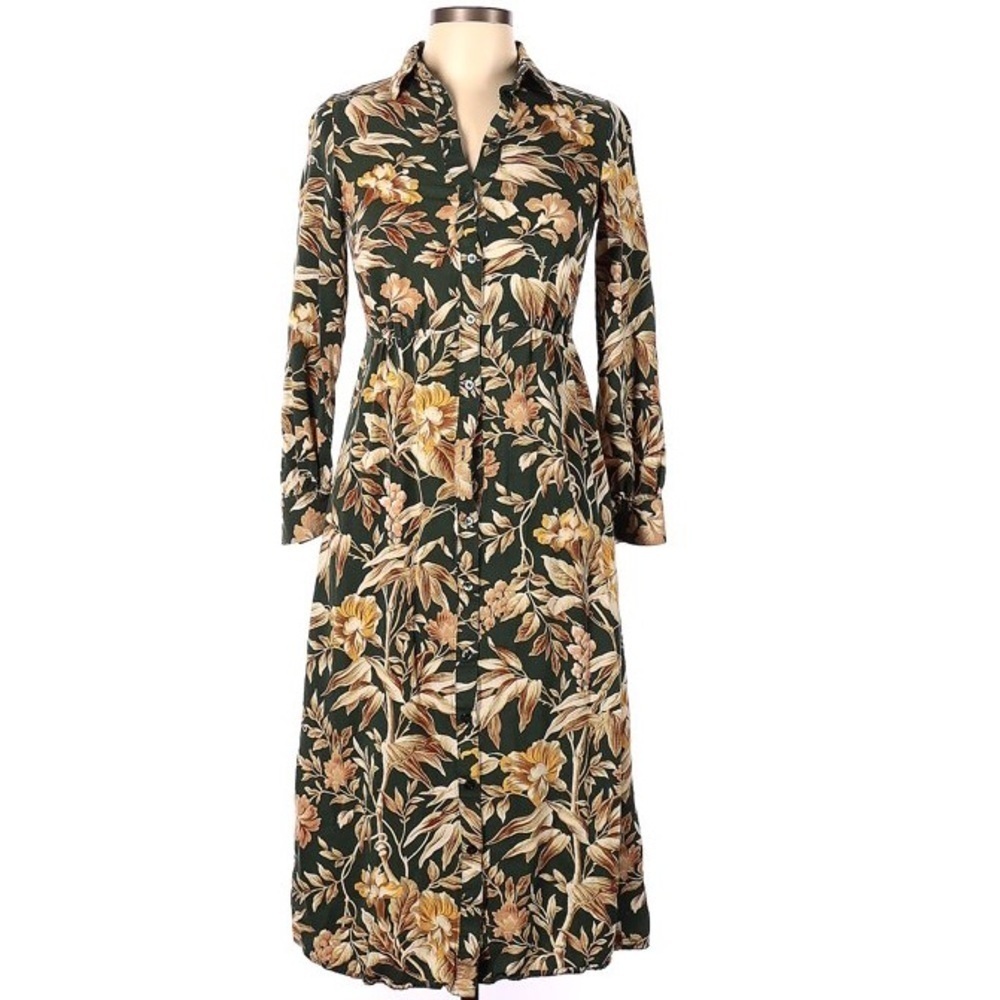 ⚫️ H&M boho Shirt dress with a tie belt​​​